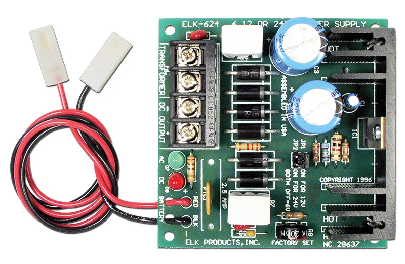 ELK Fuente de Poder para Alarma ELK-P624, 6VCD/12VCD/24VCD