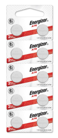 Energizer Pila de Botón A76BPZ, 1.5V, 200 Piezas