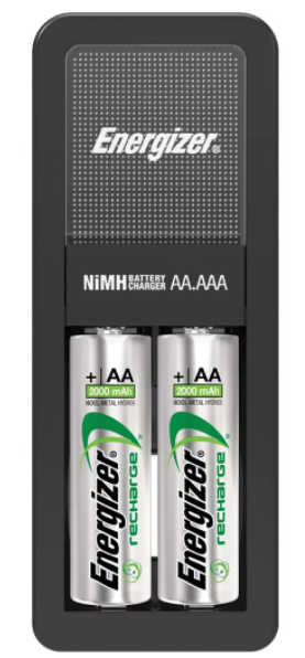 Energizer Cargador NiMH para 2 Pilas AA/AAA