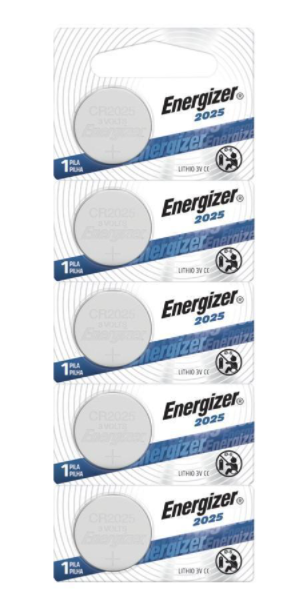 Energizer Pila de Botón CR2025, 3V, 100 Piezas