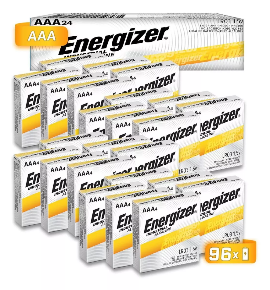 Energizer Pila No-Recargable AAA, 1.5V, 96 Piezas