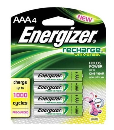 Energizer Pila Recargable AAA, 4 Piezas