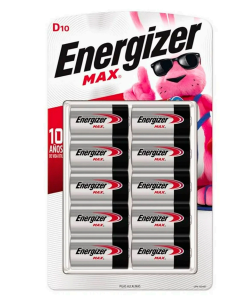 Energizer Pila D, 1.5V, 10 Piezas