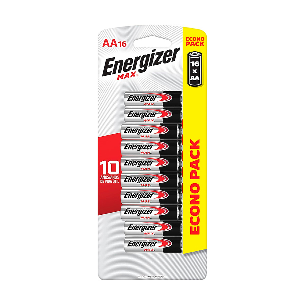 Energizer Pila AA, 1.5V, 16 Piezas
