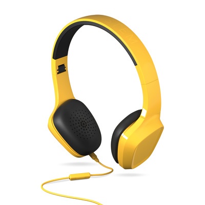 Energy Sistem Audífonos con Micrófono Headphones 1, Alámbrico, 1.2 Metros, 3.5mm, Amarillo