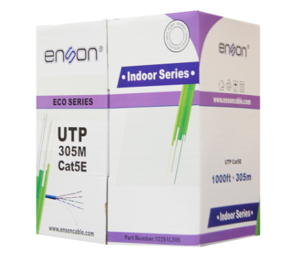 Enson Bobina de Cable Ethernet Cat5e, UTP, 305 Metros