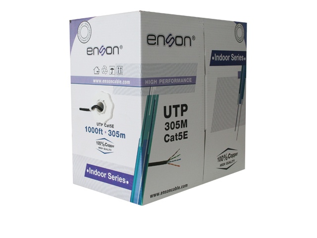 Enson Bobina de Cable Ethernet Cat5e, UTP, 305 Metros 
