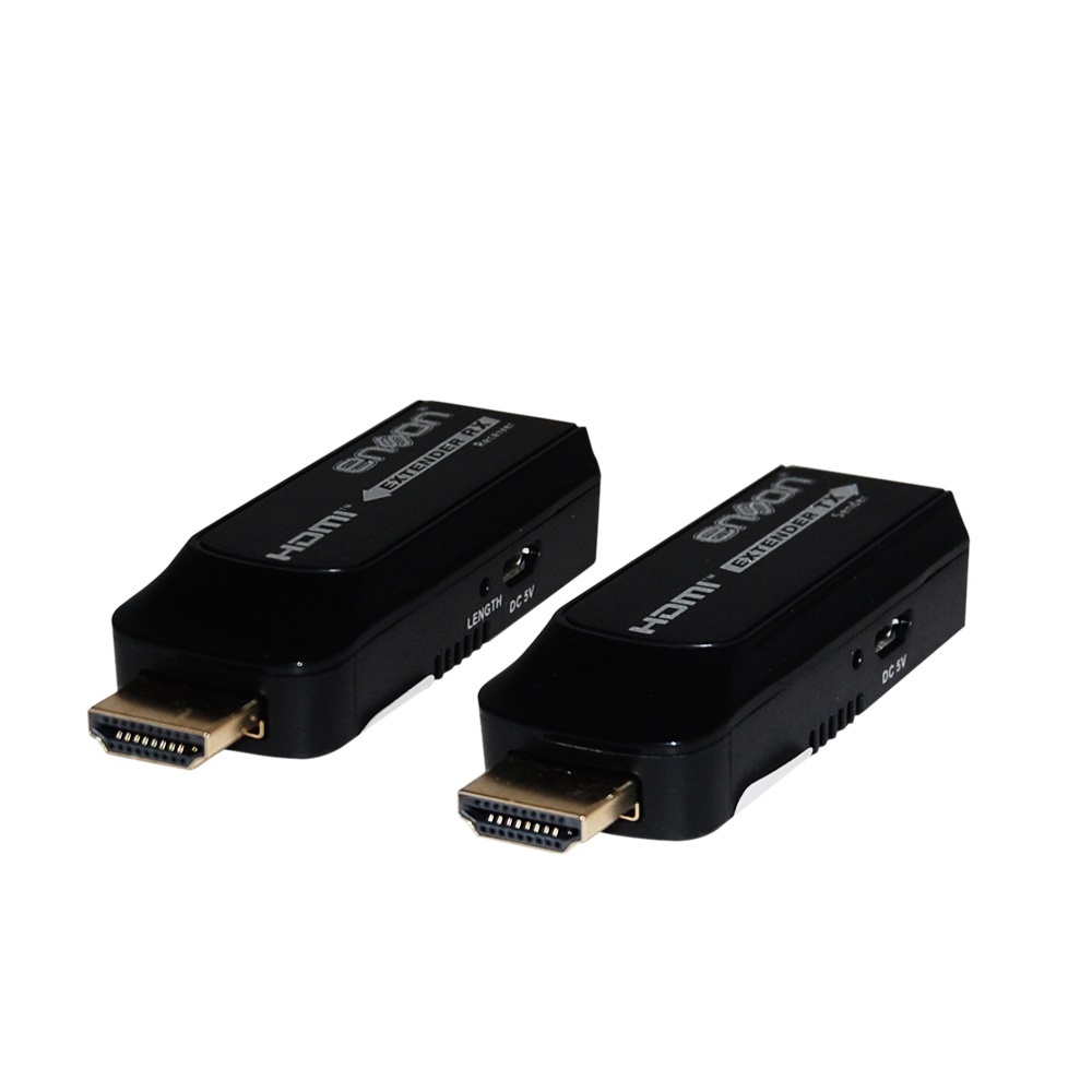 Enson Transmisor y Receptor Alámbrico por Cable Cat6/Cat6a/Cat7, Entrada 1 x RJ-45 1 x HDMI, Salida 1 x RJ-45 1 x HDMI, hasta 50 Metros 