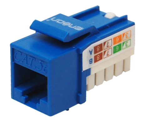 Enson Jack de Red Cat5e, RJ-45, Azul
