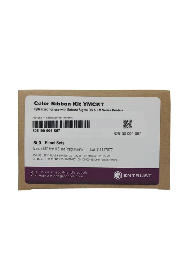 Entrust Cinta 525100-004-S97 VIK1 Cian/Magenta/Amarillo, Transferencia Térmica, 60 mm x 4 Metros, 500 Páginas, 1 Pieza