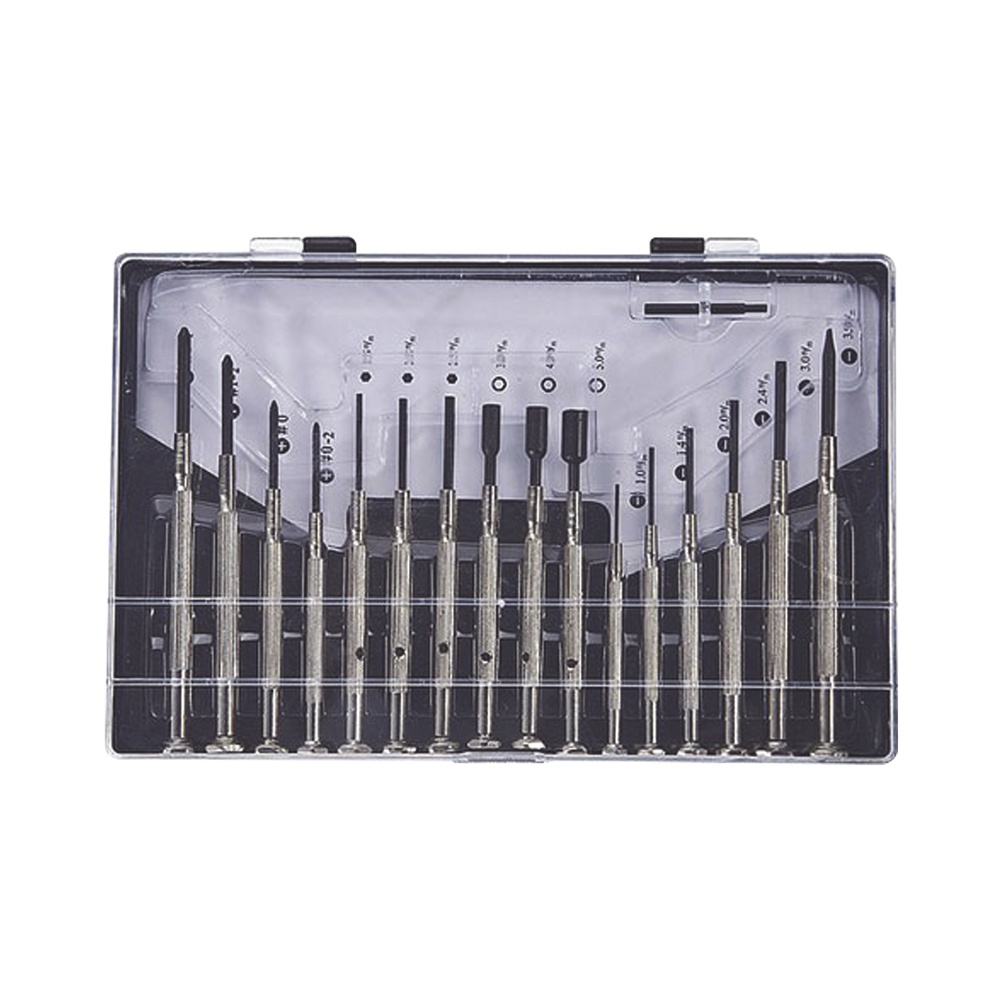 Epcom Juego de Desarmadores EP-16, 16 Piezas, Negro/Plata