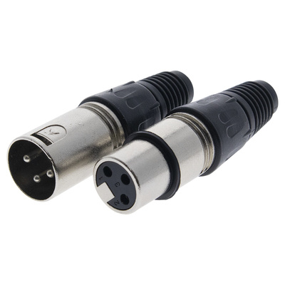 Epcom Kit Conector XLR Macho/Hembra, Negro/Gris