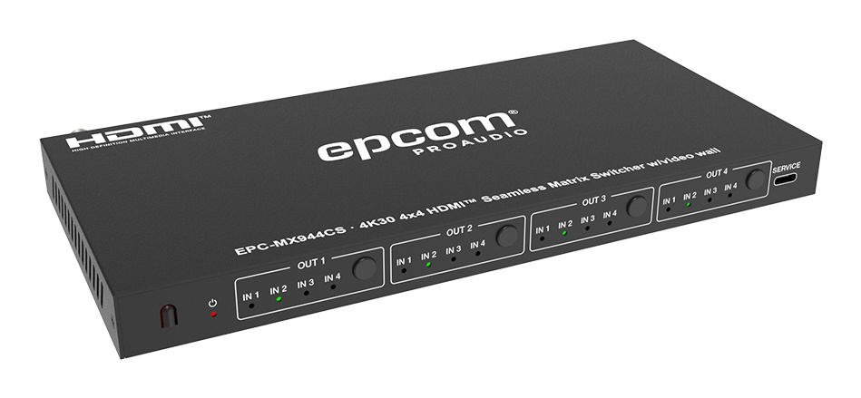 Epcom Controlador de Videowall EPC-MX944CS, 4 x HDMI, 4096x2160 4K