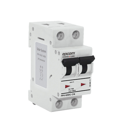 Epcom Protección Térmica 2 Polos, 32A, 800V, para Aplicación Fotovoltaica