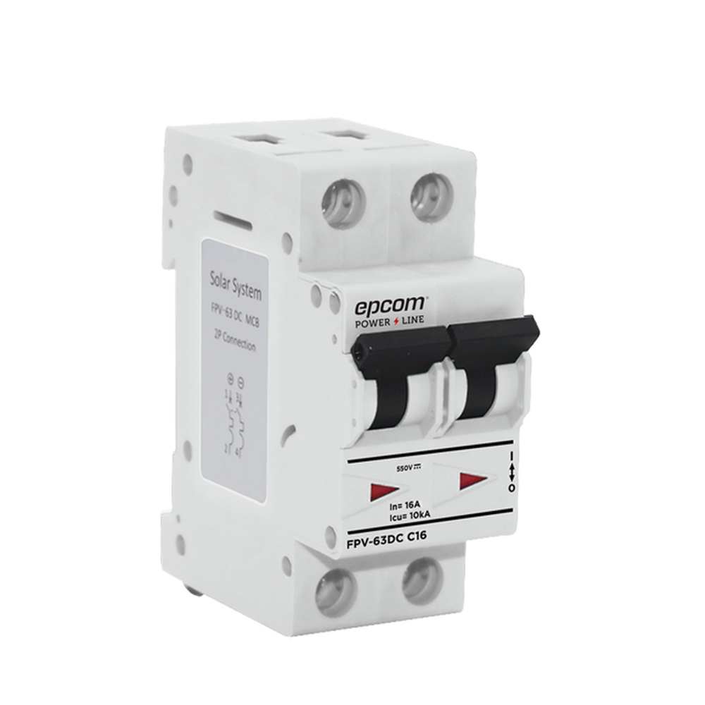 Epcom Protección Térmica 2 Polos, 63A, 800V, para Aplicación Fotovoltaica