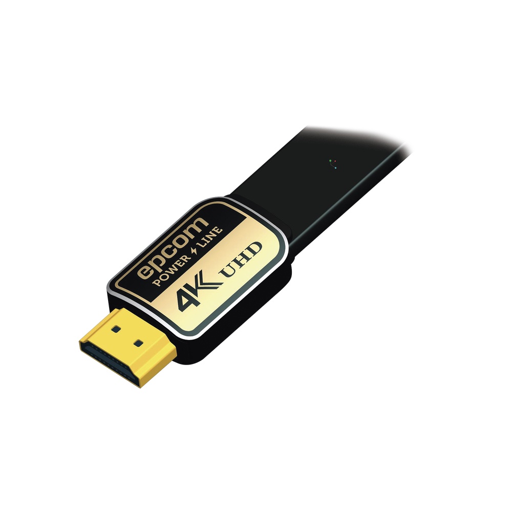 Epcom Cable Plano HDMI 2.0 Macho - HDMI 2.0 Macho, 4K, 1.8 Metros, Negro