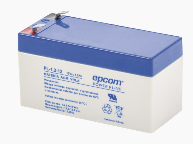 Epcom Batería Sellada PL-1.2-12, AGM, 12V, 1200mAh