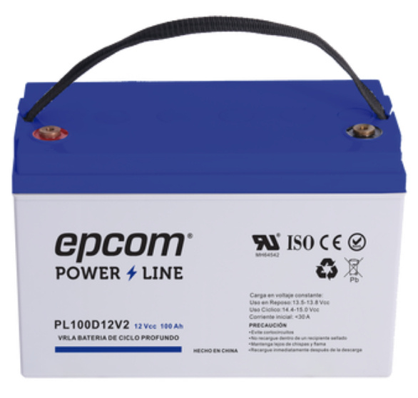 Epcom Batería Sellada PL100D12V2, 12V, 100A