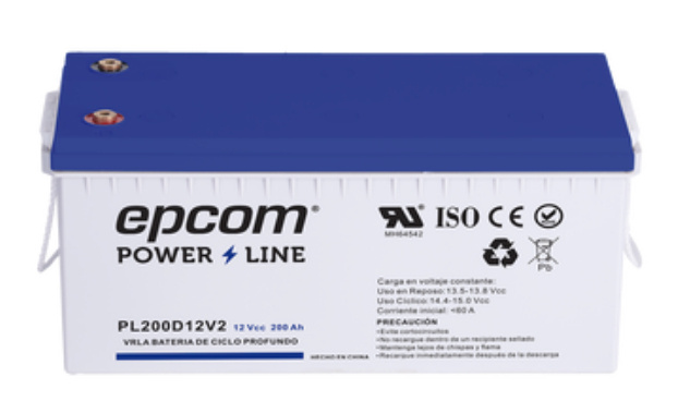 Epcom Batería Sellada PL200D12V2, 12V, 200A