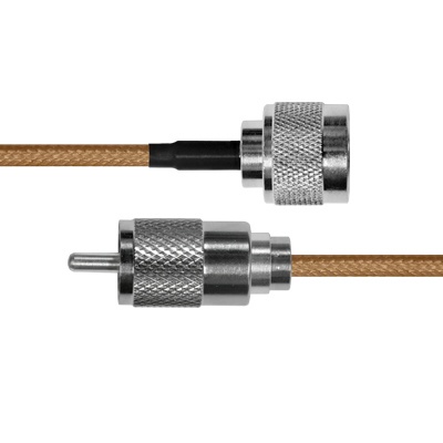 Epcom Cable Coaxial RG142 N Macho - UHF Macho, 60cm, Marrón