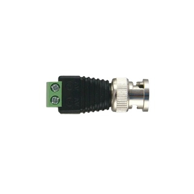Epcom Conector Coaxial BNC Macho con Terminales Tipo Tornillo, Negro/Verde