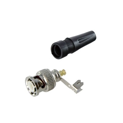 Epcom Conector Coaxial BNC Macho, Negro/Plata
