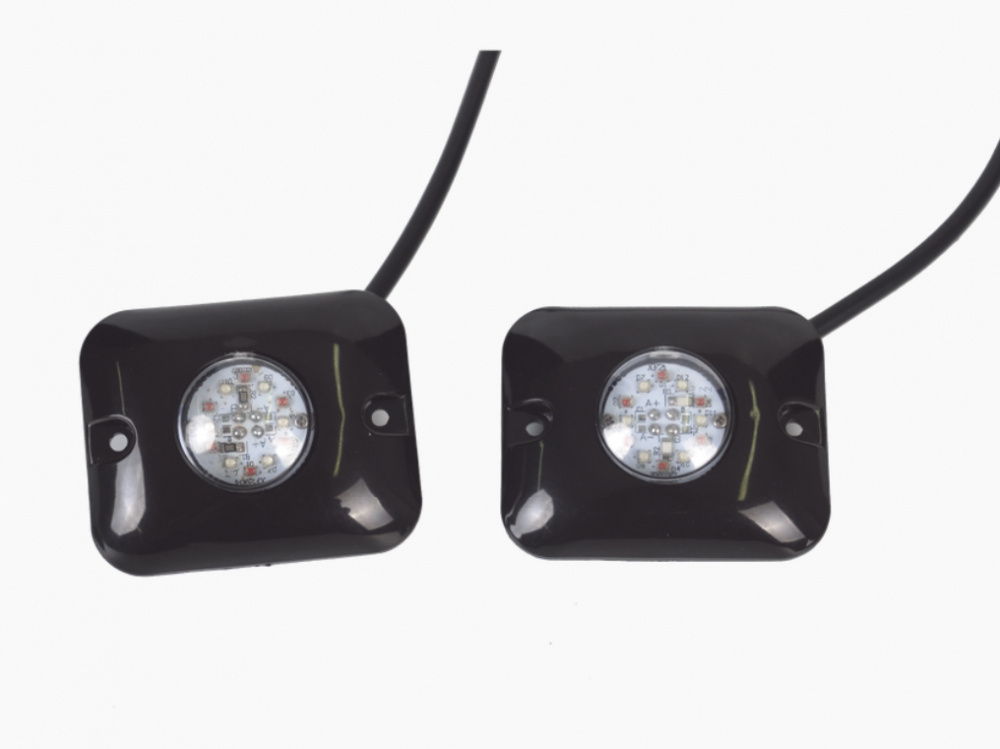 Epcom Estrobos Ocultos de 12 LEDs, Luz Roja/Azul, para Vehículos