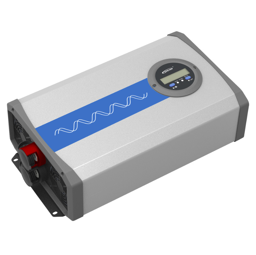 EPEVER Inversor de Corriente IP1500-21-PLUS, 1500W, Entrada 24V, Salida 110 - 120V, Gris