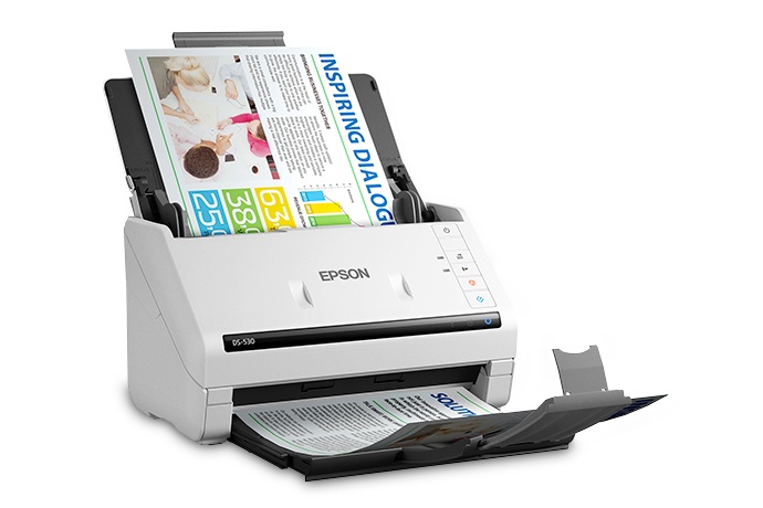 Scanner Epson DS-530, 600DPI, Escáner Color, Escaneado Dúplex, USB 3.0, Blanco