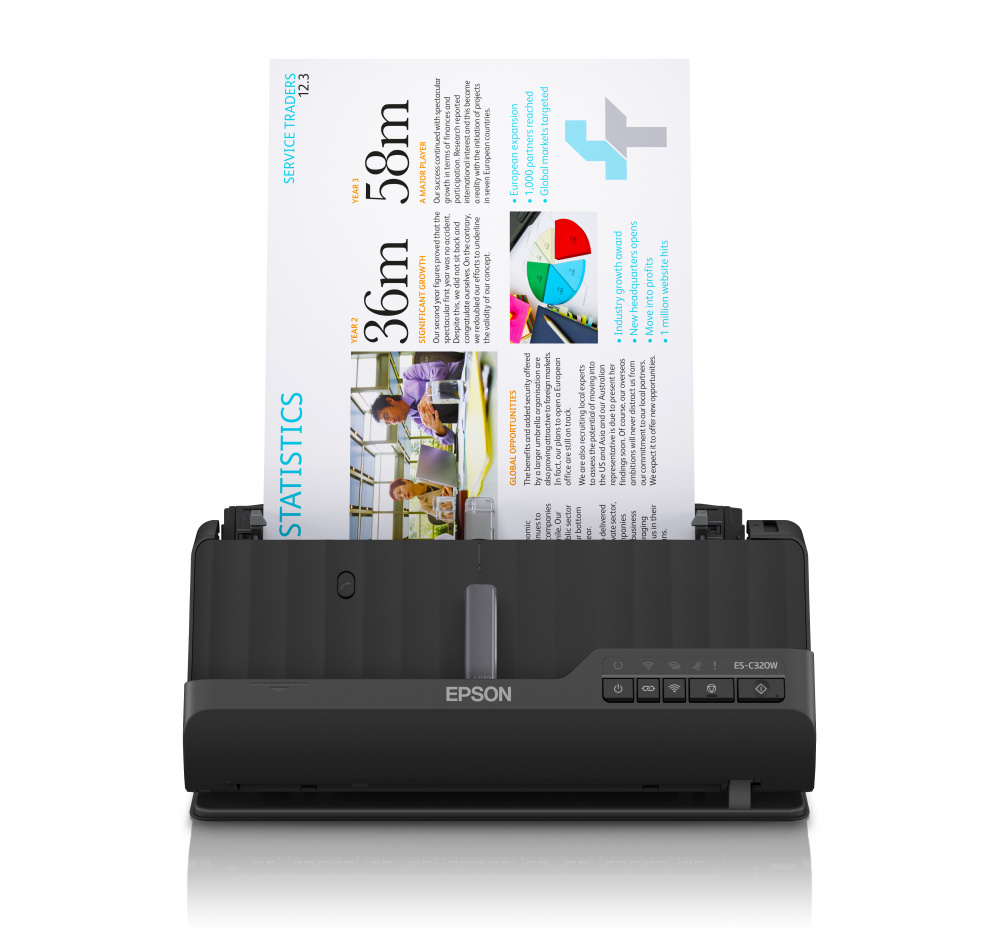 Scanner Epson WorkForce ES-C320W, 600 x 600 DPI, Escáner Color, Escaneado Dúplex, USB 2.0