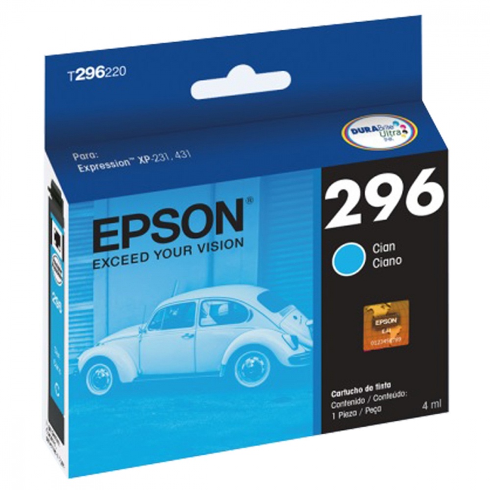Cartucho Epson 296 Cian 4ml 250 Páginas