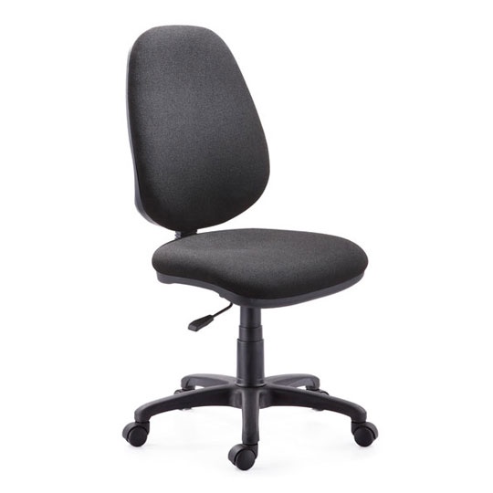 Ergo Silla Ergonómica Neumática 1348, Respaldo Alto, Tapiz en Tela, Negro