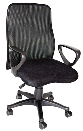 Ergo Sillón Ergonómico Neumático 1420, Respaldo en Red, Negro