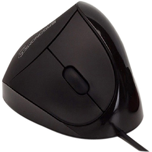 Mouse Ergonómico Ergo EM011-BK, Alámbrico, Óptico, 1.000DPI, USB-A, Negro