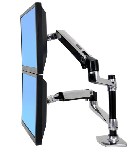 Ergotron Brazo de Mesa LX Doble para Monitor 24'', Plata