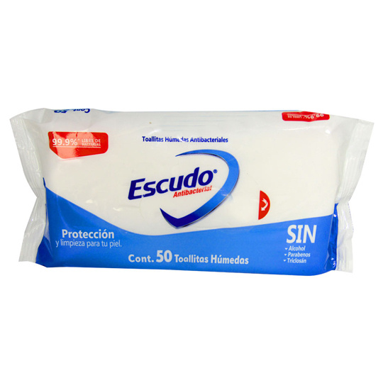 Escudo Toallas Húmedas Desinfectantes, 50 Piezas