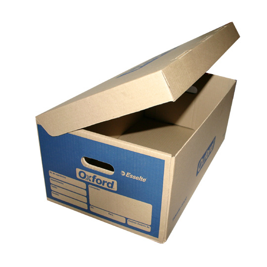 Esselte Caja de Cartón para Archivo Oxford Tipo Baul, Tamaño Carta