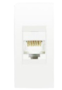 Estevez Placa de Pared N1118.6-BL, Cat 6, 1 Puerto, Blanco