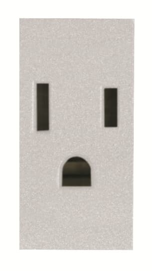 Estevez Tomacorriente N2128-PL, 1 Enchufe, 127 - 250V, 15A, Plata