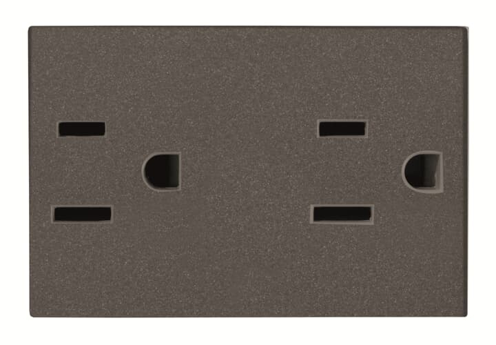 Estevez Tomacorriente N2328-AN, 2 Enchufes, 127 - 250V, 15A, Antracita