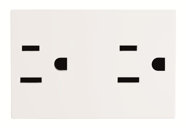 Estevez Tomacorriente N2328-BL, 2 Enchufes, 127 - 250V, 15A, Blanco