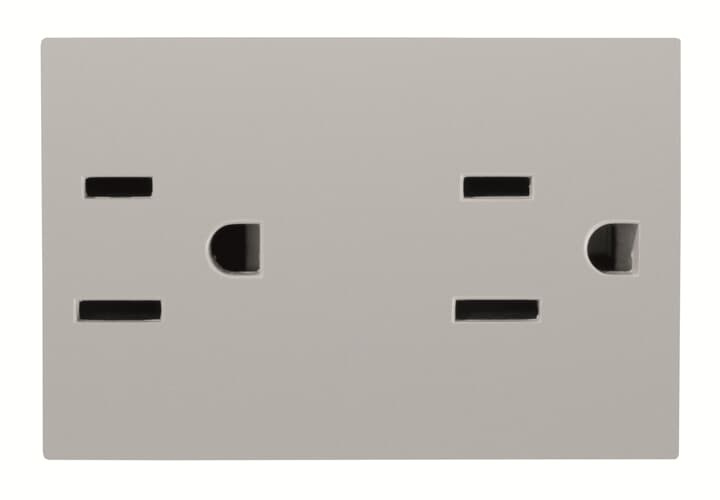 Estevez Tomacorriente N2328-PL, 2 Enchufes, 127 - 250V, 15A, Plata