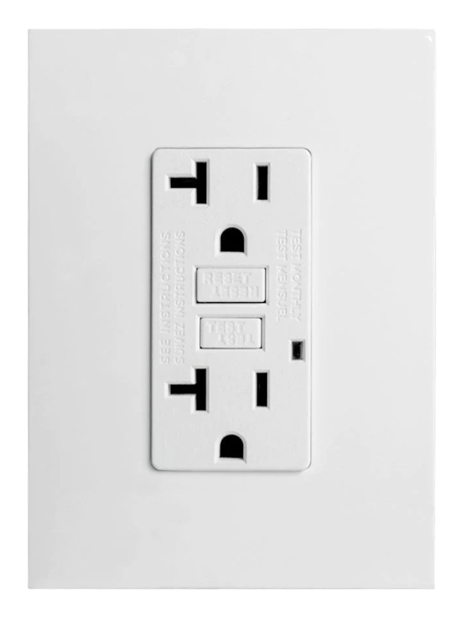 Estevez Tomacorriente N2329-BL, 2 Enchufes, 125V, 20A, Blanco