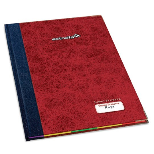 Estrella Libro Florete Forma Francesa de Raya, 240 Hojas, Azul/Marrón