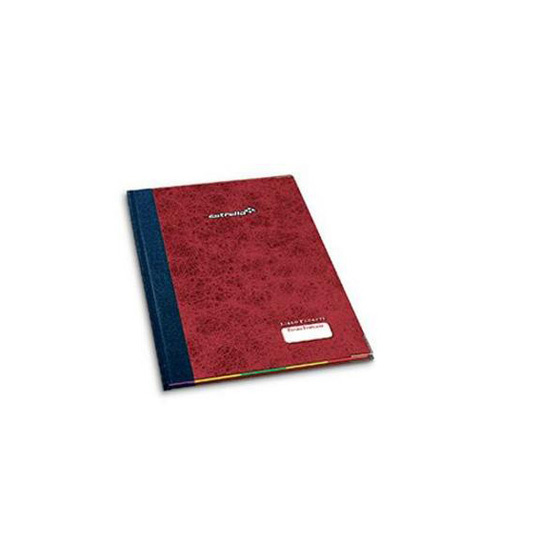 Estrella Libro Florete Diario Forma Francesa, 192 Hojas, Azul/Café