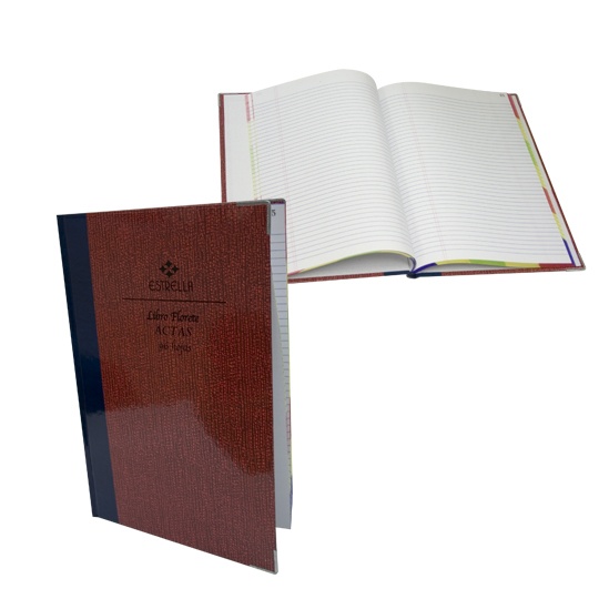 Estrella Libro Florete Actas de Raya, 96 Hojas, Azul/Marrón