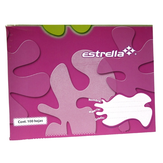 Estrella Cuaderno Forma Italiana Engrapado de Raya, 100 Hojas, Violeta
