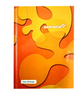 Estrella Cuaderno Pasta Dura Forma Francesa de Raya, 96 Hojas