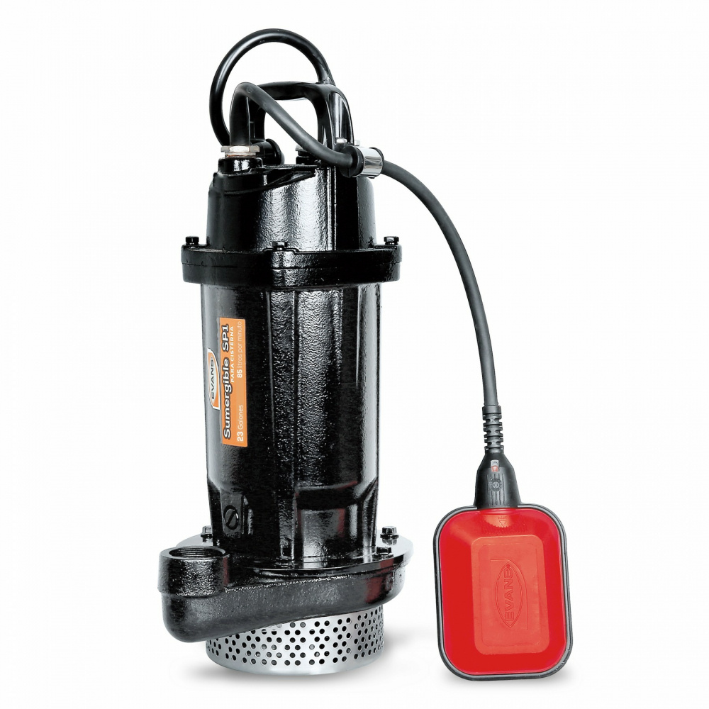 Evans Bomba Sumergible SP1ME075H, 8500L/h, 127V, Gris/Negro
