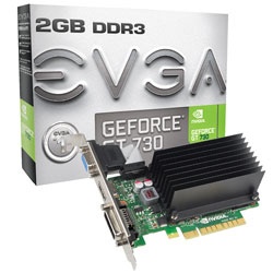 Tarjeta de Video EVGA NVIDIA GeForce GT 730, 2GB 64-bit DDR3, PCI Express 2.0